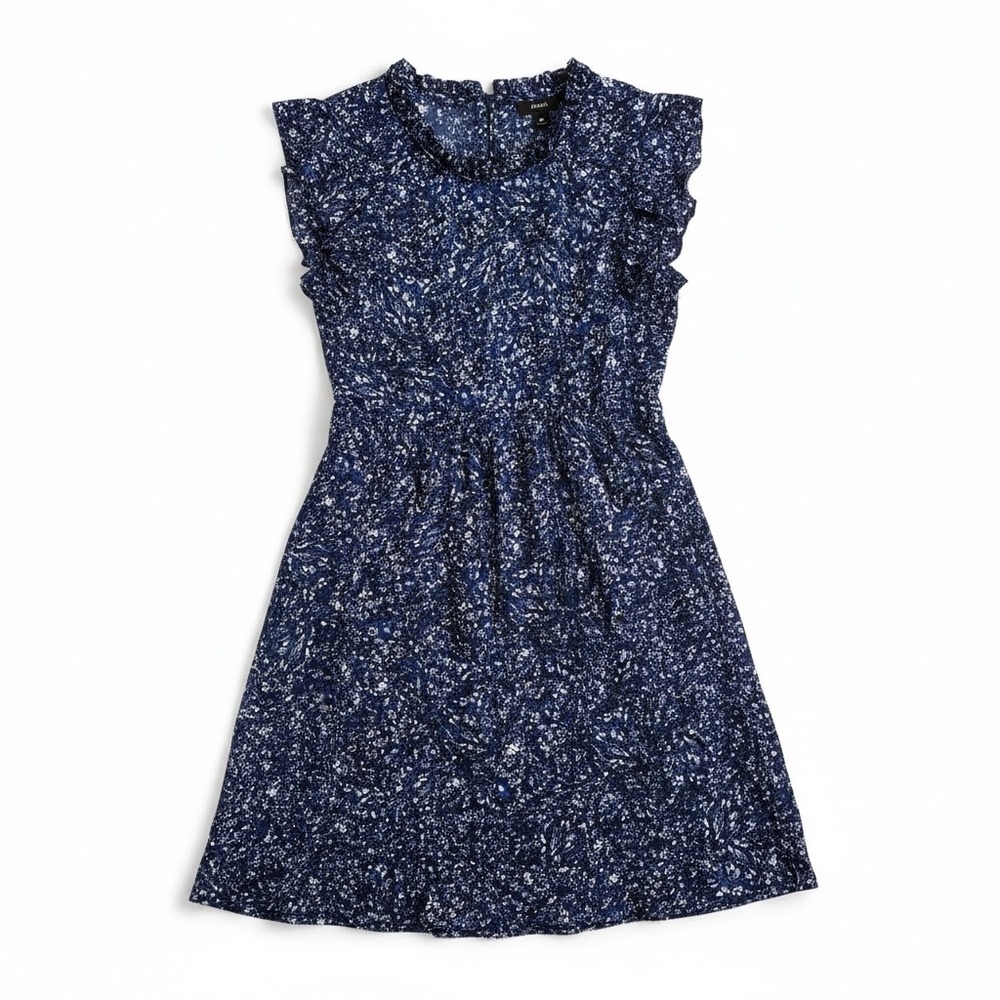 AQUA Floral Ruffle Dress Large NWT Puff Sleeve Tiered Polyester
